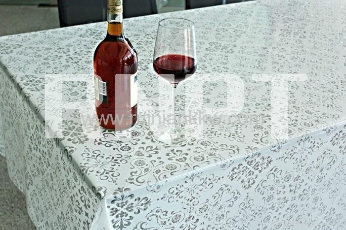 RNPT 3D  Printed PVC Table Cloth --Floral pattern for home decoration 2