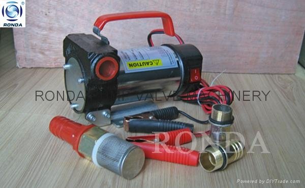 DBY 12V 24V small vane oil pump electric DC fuel transfer pump 4