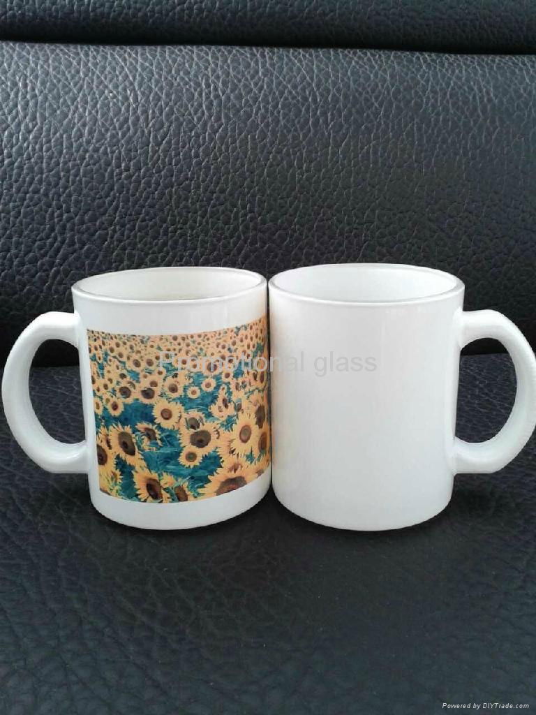 11oz Sublimation White glass mug  2