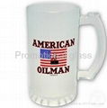 16oz sublimation & frosted  glass beer stein  1