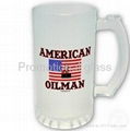 16oz sublimation & frosted  glass beer stein 