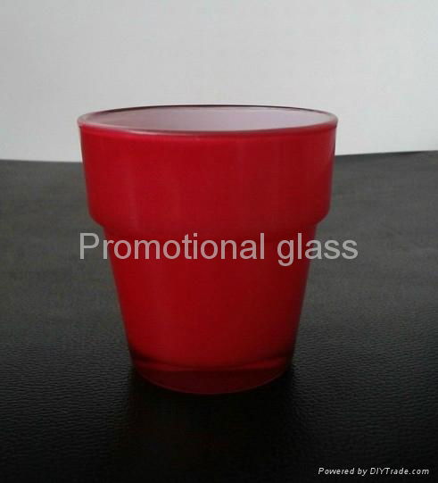 Sprayed double-layer glass cup，small wine glass cup 2