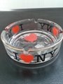 Glass ashtray with decal 10*10cm 3