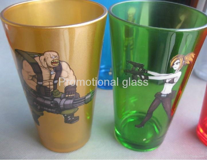 color coating glass mug  ,milk glass cup,cola glass cup 5