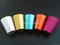 color coating glass mug  ,promotional shot glass mug