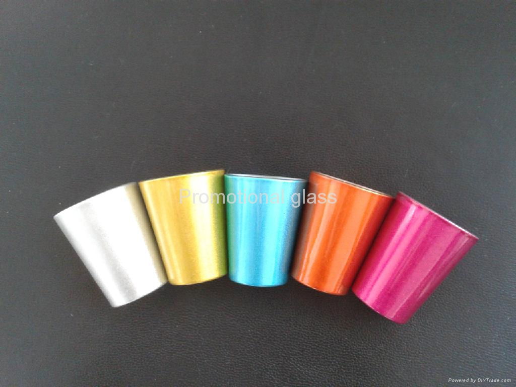 color coating glass mug  ,promotional shot glass mug 3