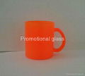 11OZ Sprayed  glass mug with handle