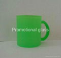 11OZ Sprayed  glass mug with handle 4