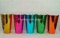 Electroplated  glass cup，promotional beer glass mug