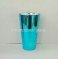 Electroplated  glass cup，promotional beer glass mug 5