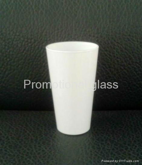 16oz Sublimation white glass cup 3