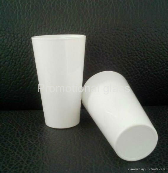 16oz Sublimation white glass cup 4