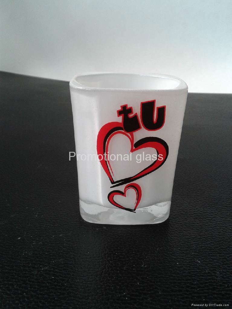 Sprayed small   wine glass cup 3