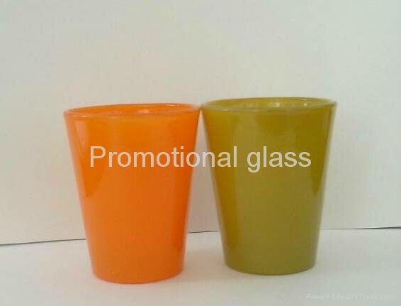 color coating glass cup Sprayed glass cup