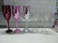 Champagne  glass ，glass cup electroplate glassware