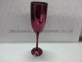 Champagne  glass ，glass cup electroplate glassware 7