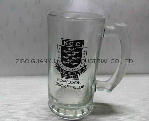 sublimation glass beer stein with handle 5