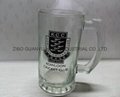 sublimation glass beer stein with handle
