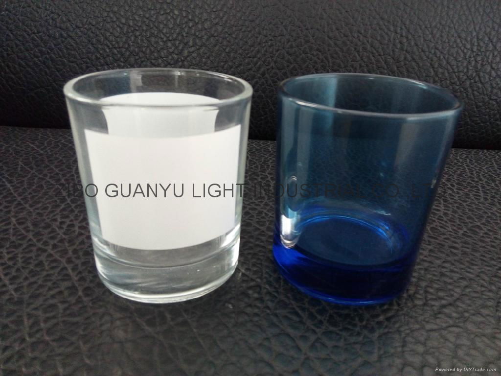 10OZ Sublimation glass mug with white panel candle mug