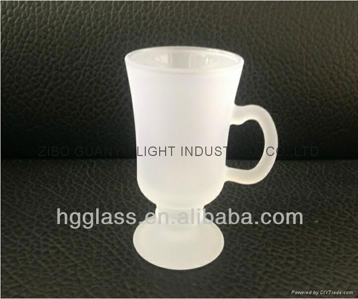 Outside frosted inside clear sublimation  ireland glass mug