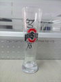 680ml clear Glass beer stein with decal