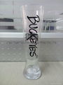 680ml clear Glass beer stein with decal 3