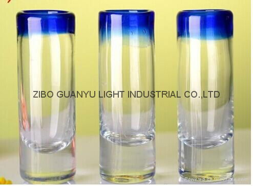 70ml Sublimation blue shooter glass 