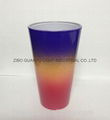 rainbow color glass mug
