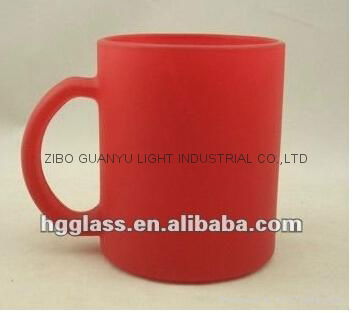 Red Color change glass mug 2