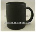 Black color change glass mug