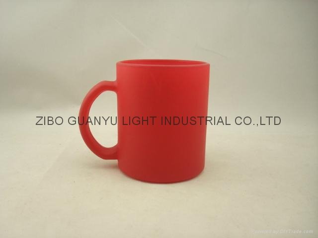 Red Color change glass mug