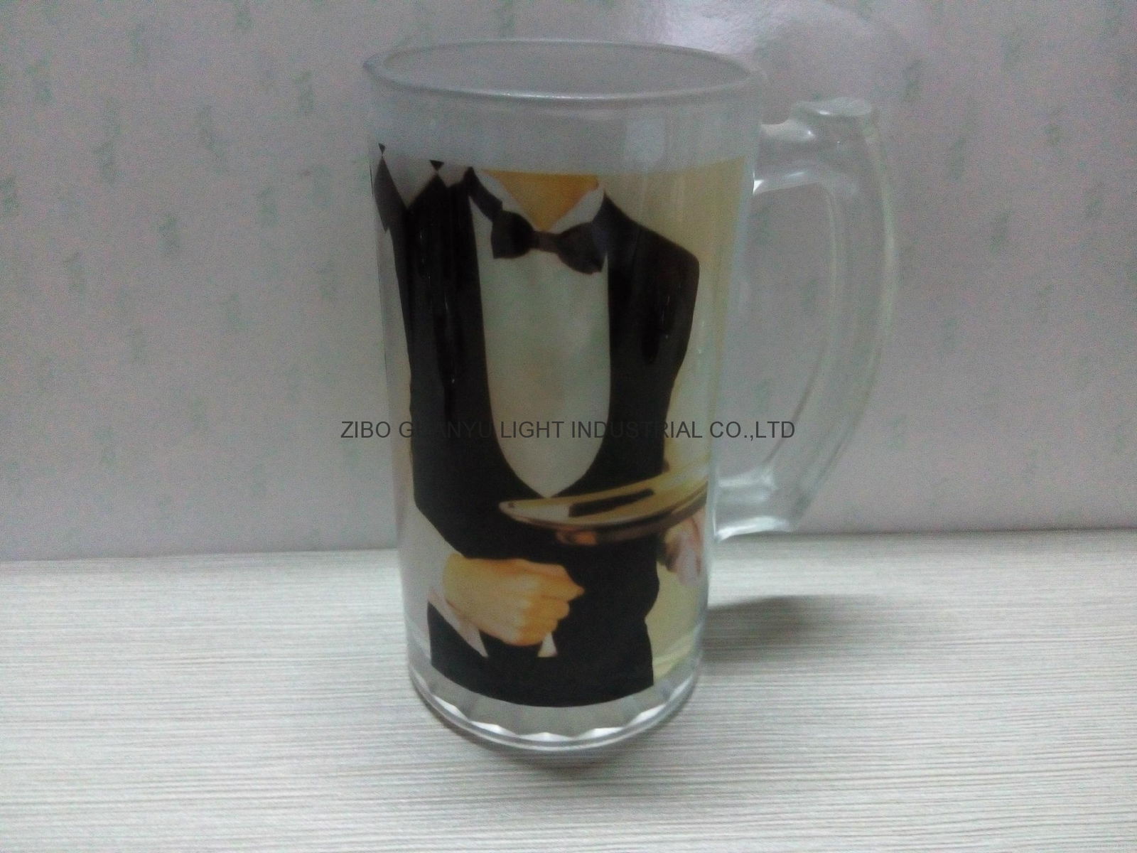 16OZ  500ML Sublimation glass beer mug 3