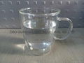 300ml Double wall Glass Mug With Handle,heat-resistant