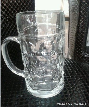 1L  bump glass beer  glass mug