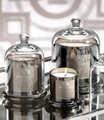 new design bell candle jar,electroplate glass candle jar
