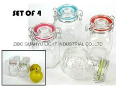 mini  glass jar with clip top 100ml