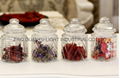 280ml glass candy jar with glass dome lid