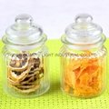 280ml glass candy jar with glass dome lid
