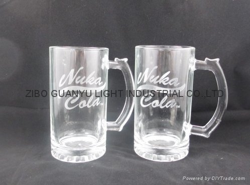 16oz beer glass mug with colored bottom,beer stein 2
