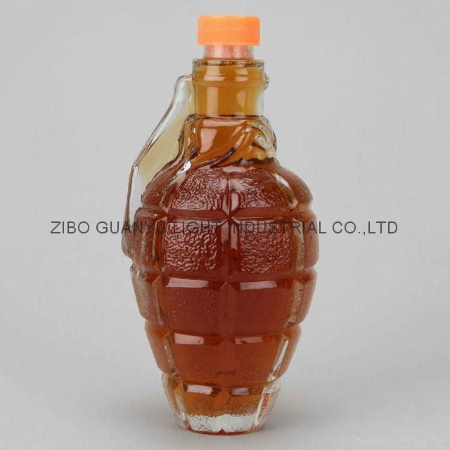 Grenade shaped glass bottle,glass bottle for wine and whisky