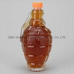 Grenade shaped glass bottle,glass bottle for wine and whisky