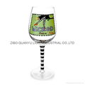 Wicked Wine glass with handpainted stem 3