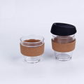 glass travel cup W cork sleeve 1