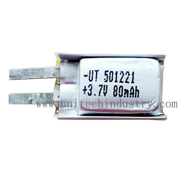 UT501221 Lithium Polymer Battery With 80mAh