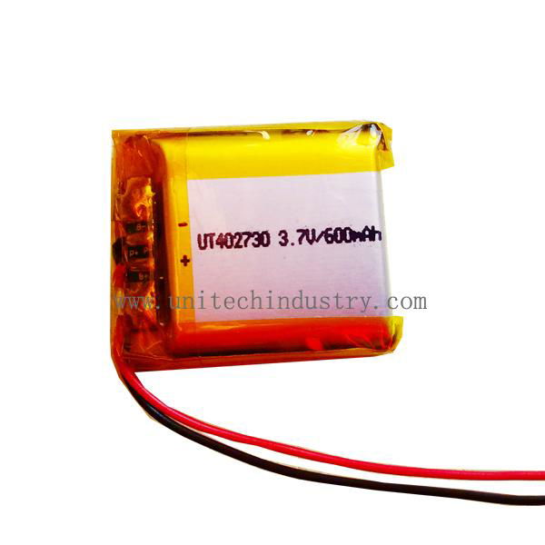 UT402730 Lithium Polymer Battery Pack With 600mAh