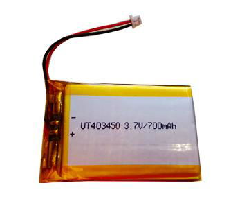 Li-Polymer Battery Pack 403450 3.7V 700mAh with 3.0V cut off voltage pcb