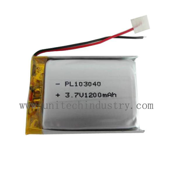 Li-polymer battery 103040 3.7V 1200mAh lithium bpolymer battery