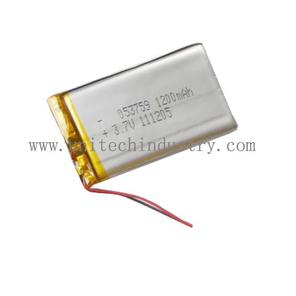 Rechargeable li- polymer battery 503759 3.7V 1200mAh