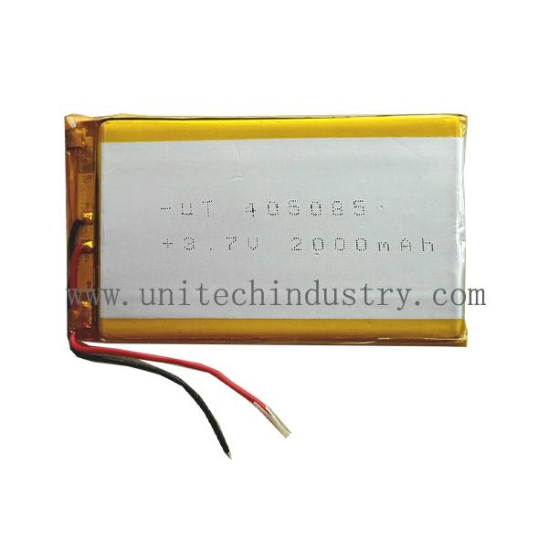 China lithium polymer battery manufacturer 405085 3.7V 2000mAh