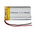 Rechargable lithium polymer battery 802545 3.7V 900mAh lipo battery packs